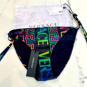 Versace String Logo Bikini Bottoms